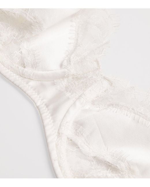 Kiki de Montparnasse White Lace-Insert Bra
