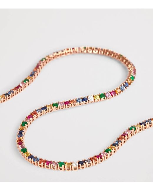 Anita Ko Metallic Diamond And Sapphire Hepburn Necklace