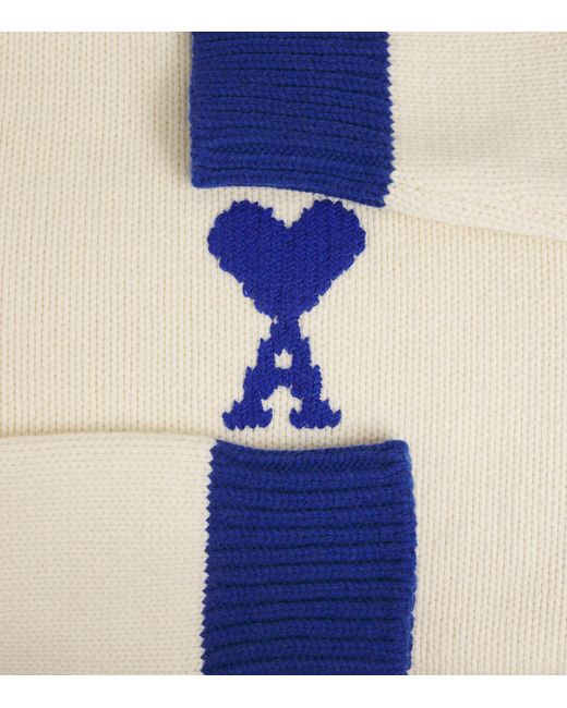 AMI White Wool-Blend Ami De Coeur Sweater for men