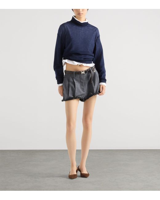 Prada White Shapeable Cotton Shirt