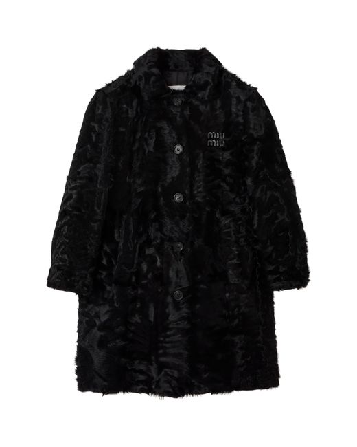 Miu Miu Black Shearling Coat