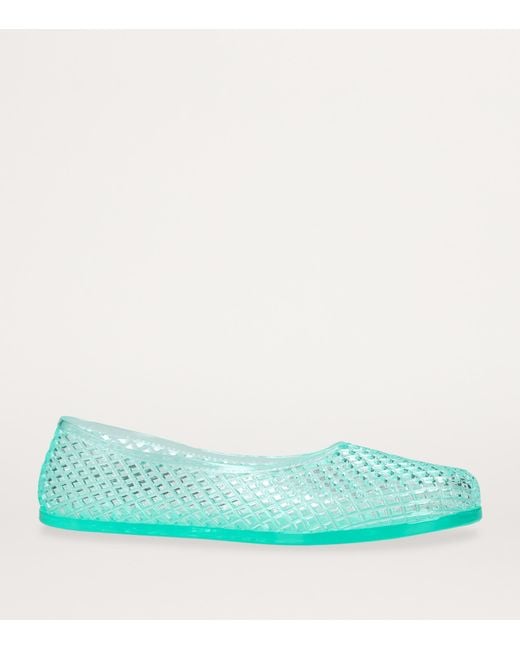 Ancient Greek Sandals Green Jelly Iro Ballet Flats