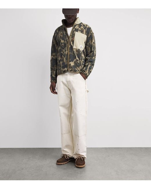 Malbon Green Tour Divot Sherpa Jacket for men