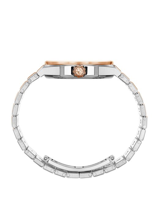 Chopard Metallic Stainless Steel And Diamond Alpine Eagle Watch