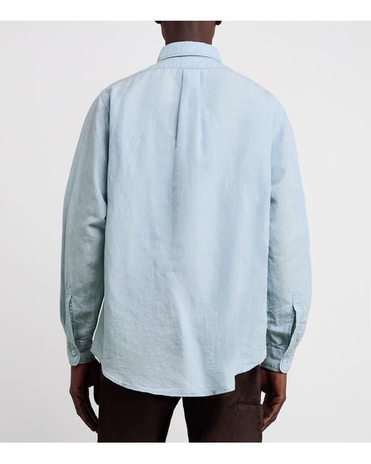 Barena Blue Denim Button-Down Shirt for men