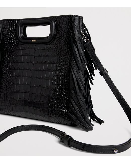 Maje Black Leather M Cross-Body Bag
