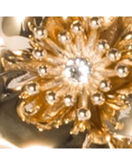 Miu Miu Metallic Floral Crystal-Embellished Clip-On Earrings