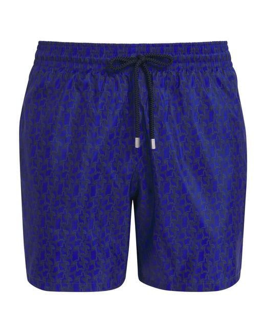 Vilebrequin Blue Turtle Print Mahina Swim Shorts for men