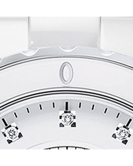 Chanel White Ceramic, Steel And Diamond J12 Chronograph Watch