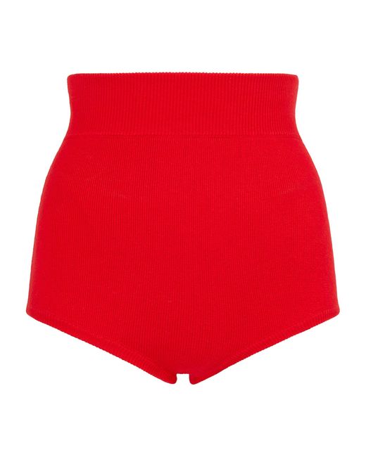 Cashmere In Love Red Cotton-cashmere Gali Shorts