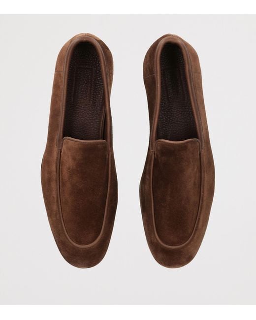 John Lobb Brown Suede Tyne Ii Loafers for men