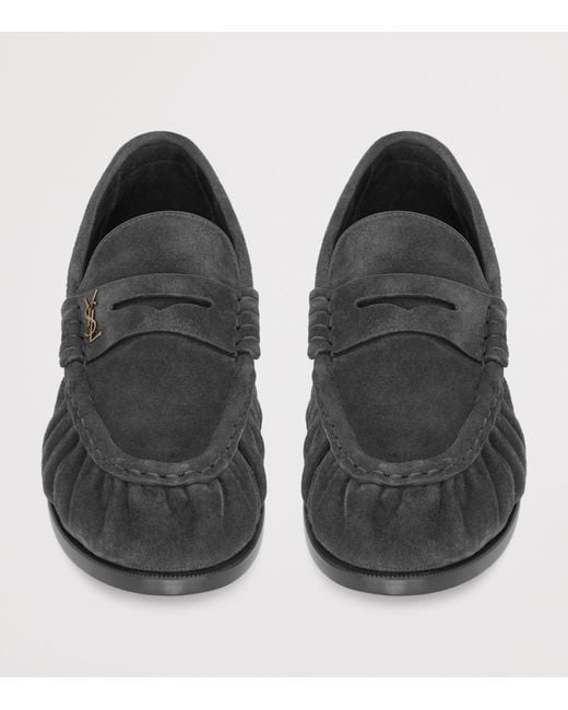 Saint Laurent Black Suede Le Loafers for men