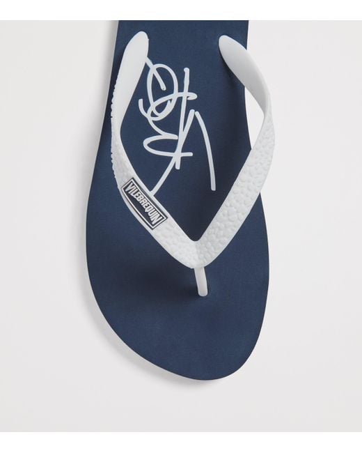 Vilebrequin Blue Vbq Flip Flops for men