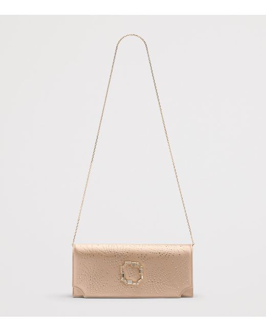 Malone Souliers Natural Embellished Satin Vivien Clutch Bag