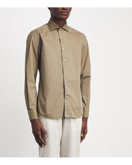 Corneliani Natural Cotton-Blend Shirt for men