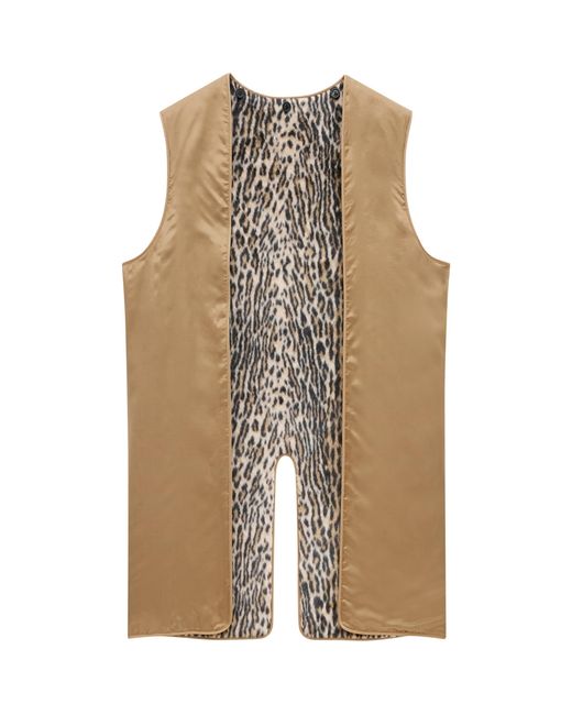 Saint Laurent Natural Cotton Gabardine Faux-Fur Lined Overcoat