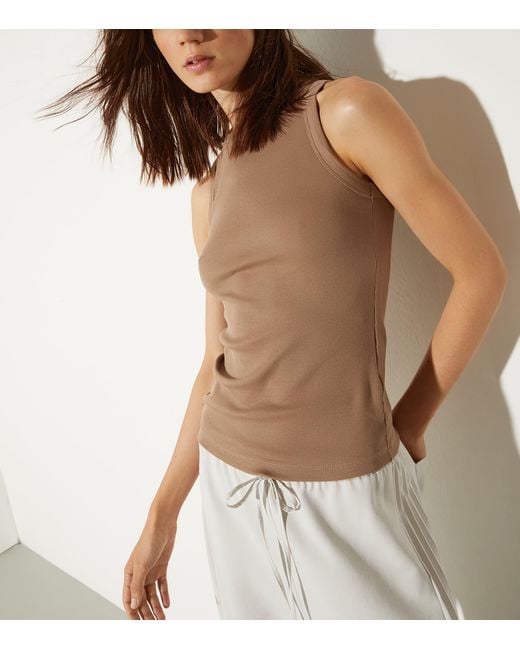 MAX&Co. Brown Stretch-Cotton Tank Top