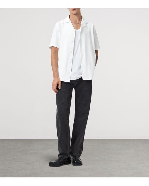 AllSaints White Cotton Hudson Shirt for men