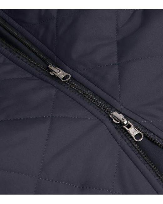 Pal Zileri Blue Reversible Bomber Jacket for men