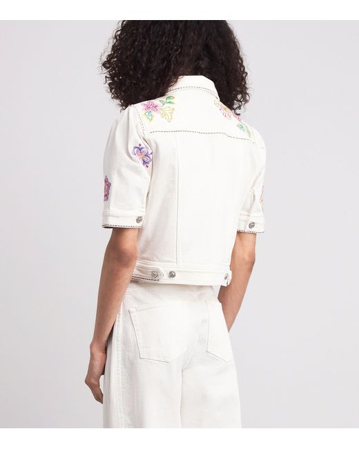 Cinq À Sept White Jardin Boheme Carley Denim Jacket