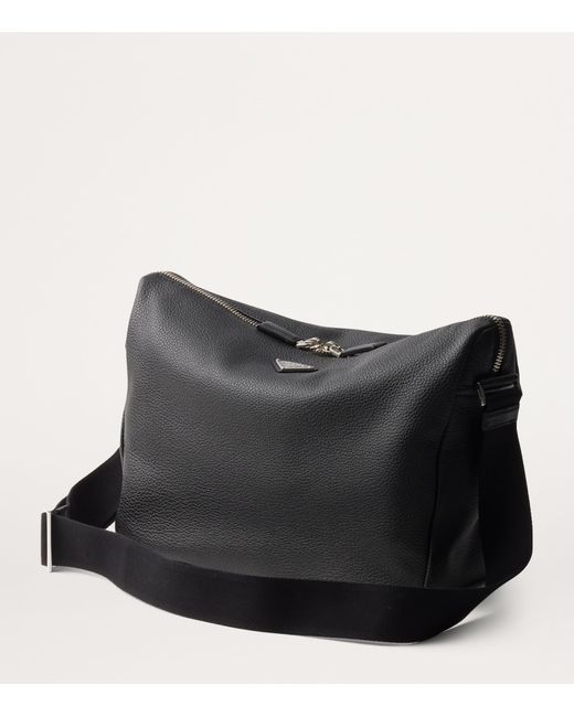 Prada Black Leather Shoulder Bag for men