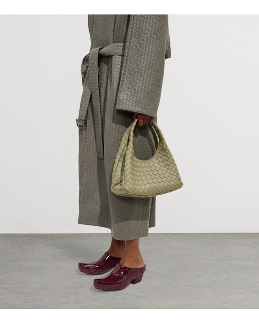 Bottega Veneta Green Small Leather Campana Shoulder Bag