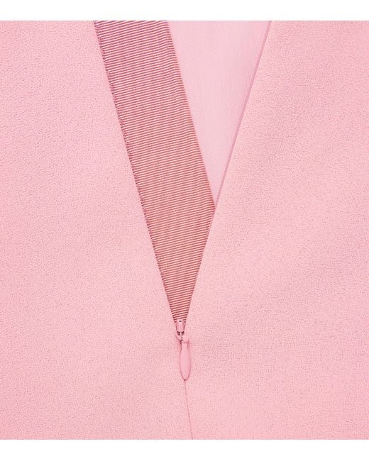 Roksanda Pink Crepe One-Shoulder Elva Midi Dress