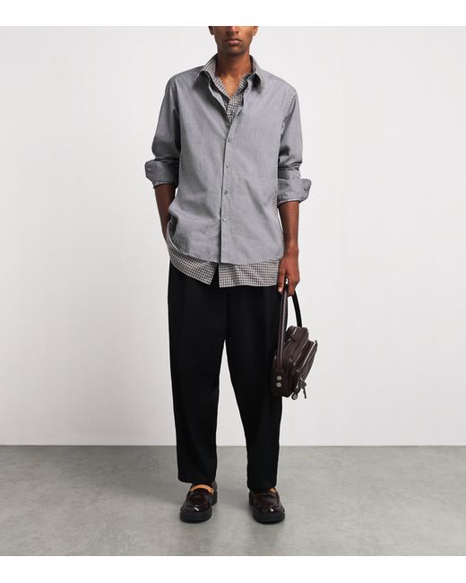 Maison Margiela Gray Double Check Shirt for men