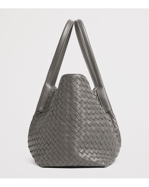 Bottega Veneta Gray Leather Pinacoteca Tote Bag
