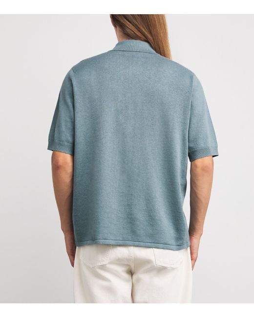 Norse Projects Blue Linen-Cotton Rollo Shirt for men