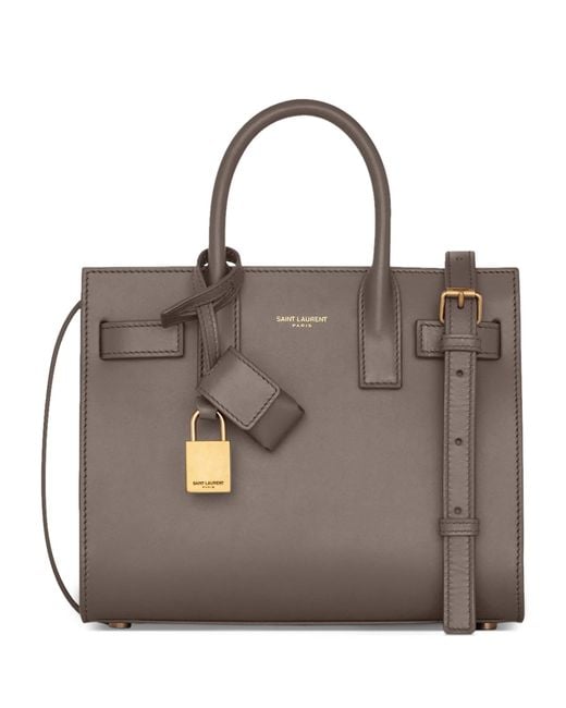 Saint Laurent Brown Nano Sac De Jour Tote Bag