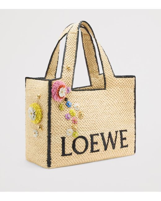 Loewe White X Paula's Ibiza Leather-Trim Flower Pin