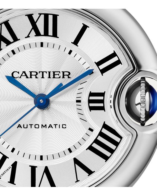 Cartier Metallic Stainless Steel Ballon Bleu De Watch 33Mm