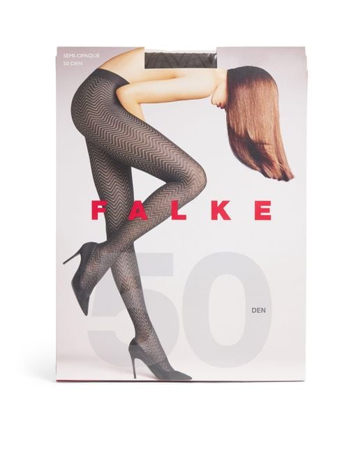 Falke White Chevron 50 Tights