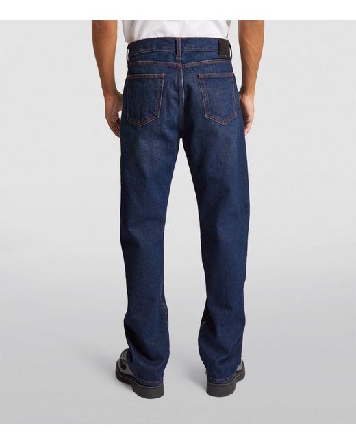 Off-White c/o Virgil Abloh Blue Zip-detail Straight Jeans for men