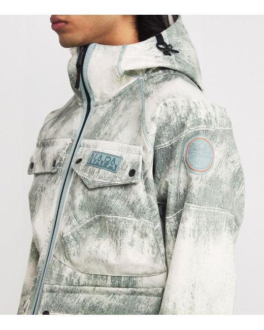 Napapijri Gray Printed Rivalto Jacket for men
