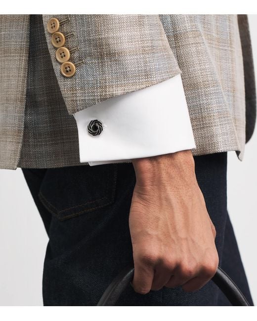 Tateossian Natural Thompson Onyx Octagon Cufflinks for men