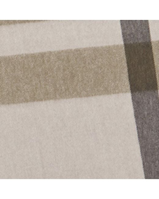 Mulberry Gray Large Merino Wool Check Scarf