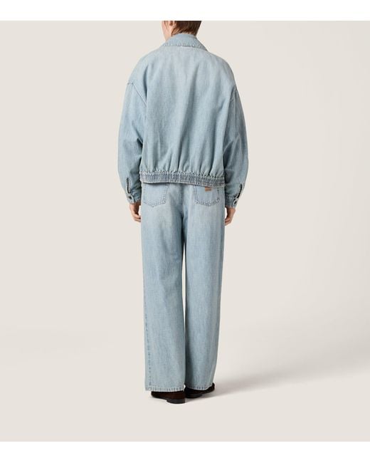 Miu Miu Blue Chambray Denim Jacket