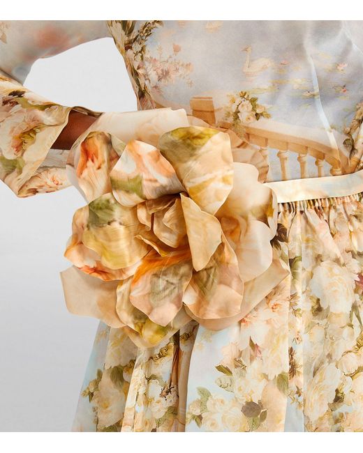 Zimmermann】LYRICAL RUCHED MIDI DRESS フローラル ミディ