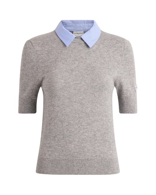 Claudie Pierlot Gray Wool Layered Sweater