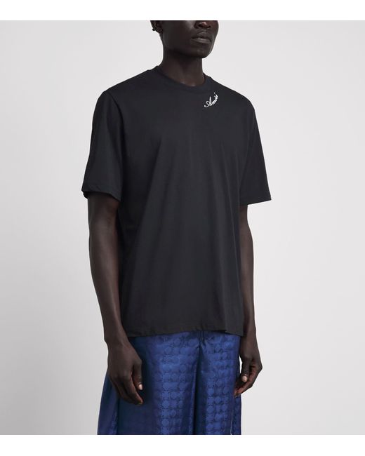 Amiri Black Cotton Script T-Shirt for men
