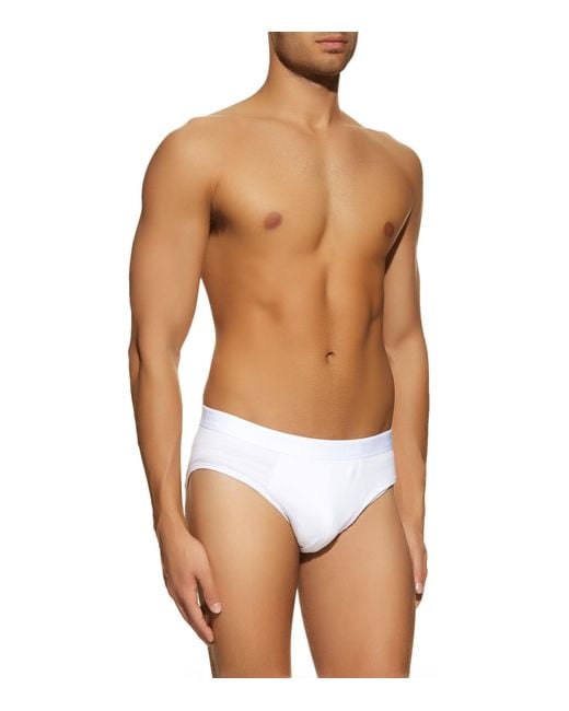 Derek Rose White Jack Pima Cotton Briefs for men