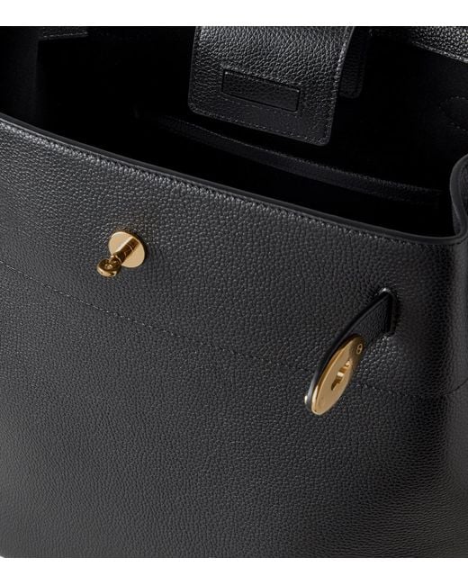 Mulberry Black Large Leather Islington Bucket Bag