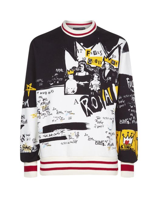 Dolce & Gabbana Multicolor Royal Sweatshirt for men
