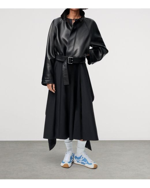 Loewe Black Cotton Wrap-Detail Dress