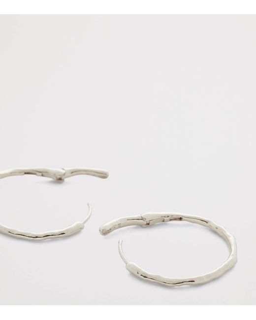 Monica Vinader Natural Medium Sterling Mv Siren Muse Hoop Earrings