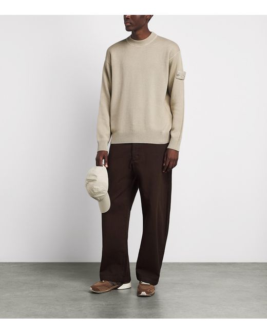 Stone Island Natural Cotton-Cashmere Ghost Sweater for men