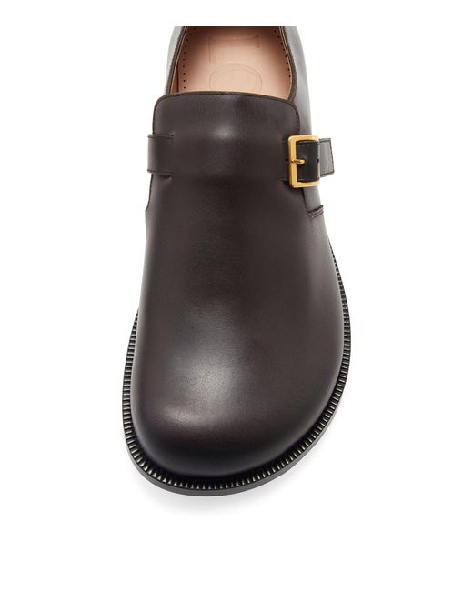 Loewe Black Leather Campo Monk Shoes for men