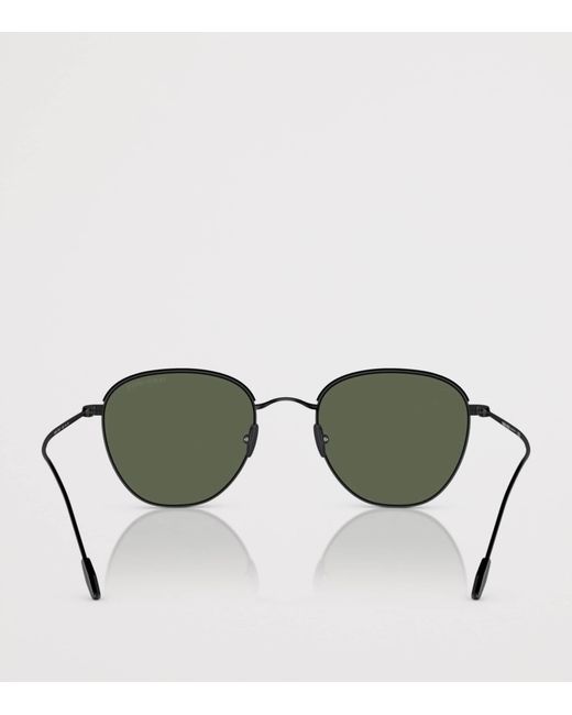 Giorgio Armani Green Rounded Square Sunglasses for men